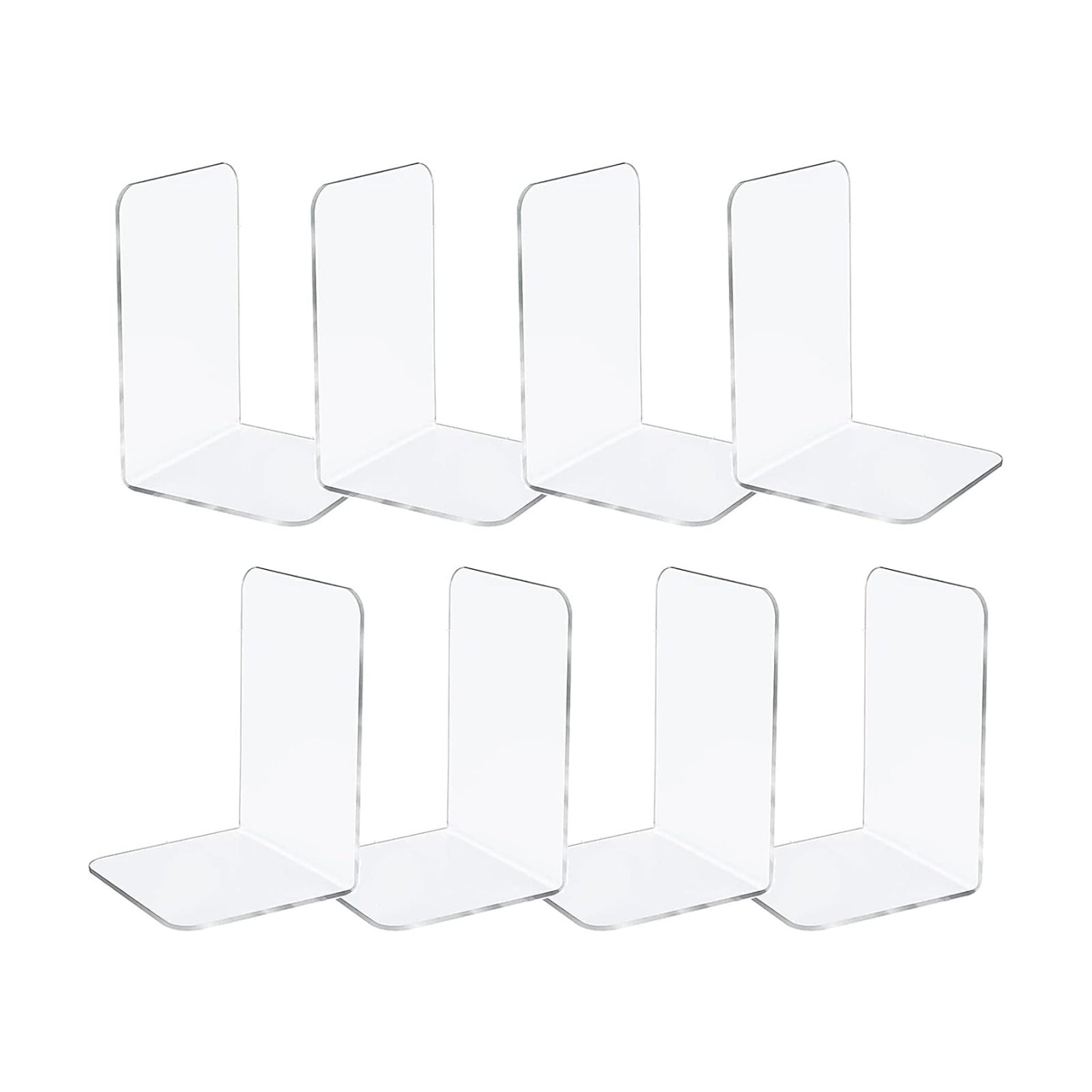Book Ends Bookends Acrylic / Clear / Set of 8