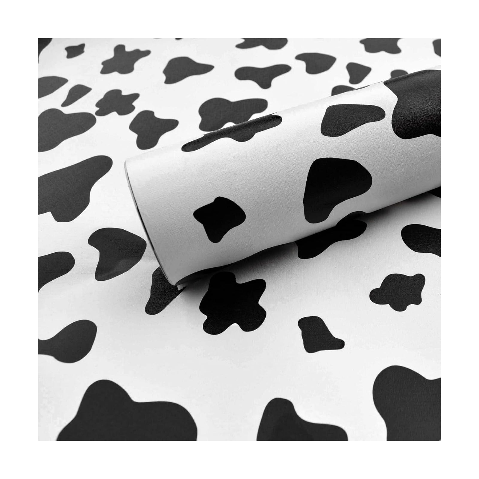 Black and White Spots Contact Paper Printed Peel and Stick / Black/white Cow / Cow / 17.3 x 480