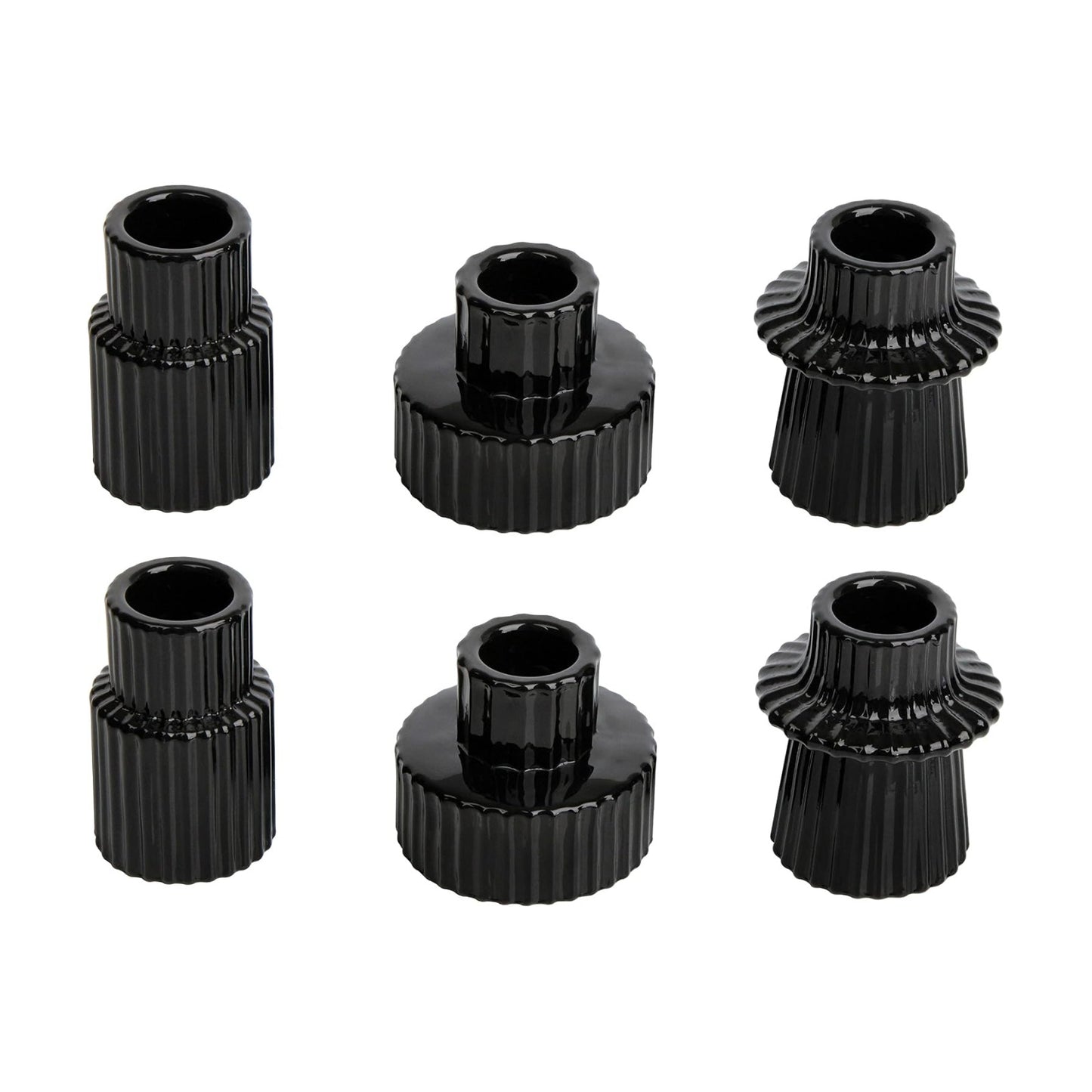 Vixdonos Taper Glass Candlestick Holders Tealight Candle Holders for Table Centerpieces, Wedding Decor and Dinner Party