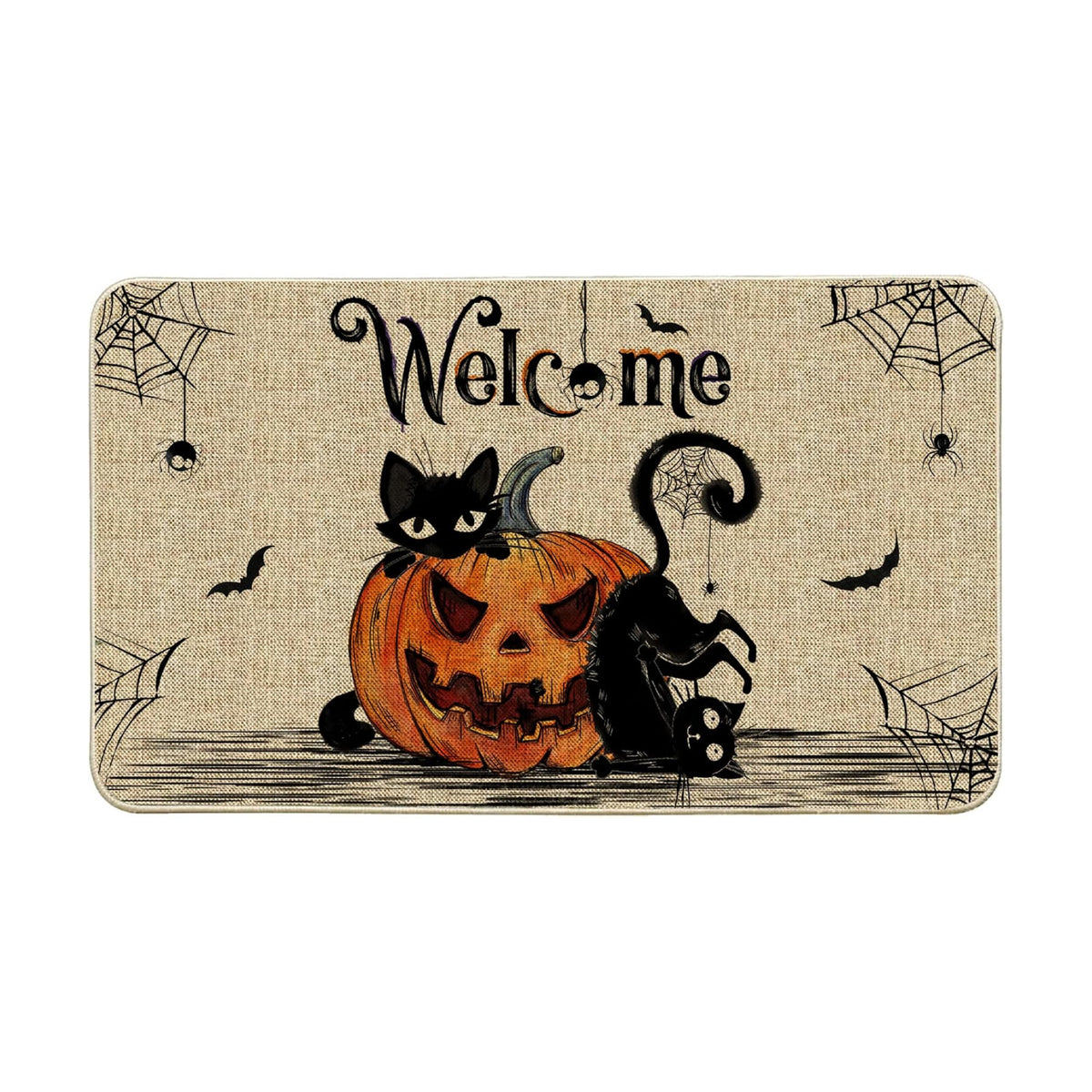 Hexagram Halloween Door Mat, Welcome Mat for Front Door Outdoor 17x29