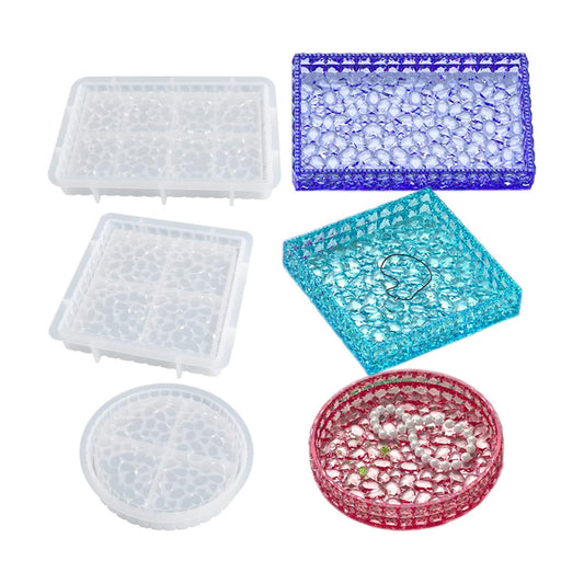 Diamond Resin Tray Mold / 3pc Diamond Trays / Set of 3