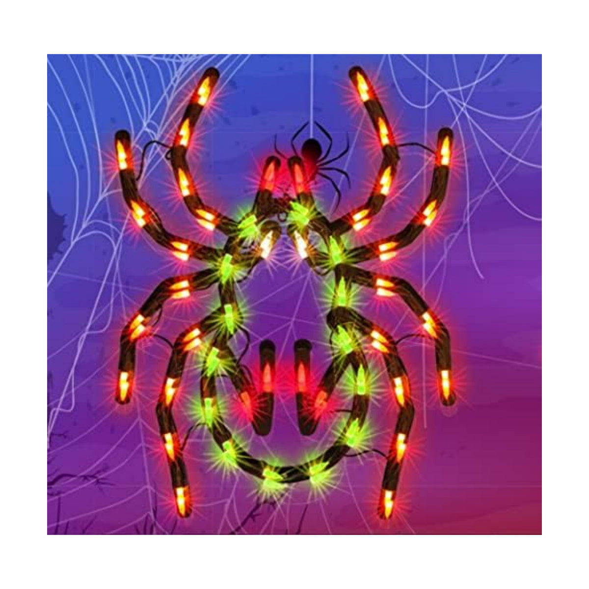 LAMPHOME 12.8'' Halloween Decorations Window Silhouette Holiday Displays, Lighted Spider for Party Home Indoor Tabletop Halloween Ornamet (Halloween Spider)