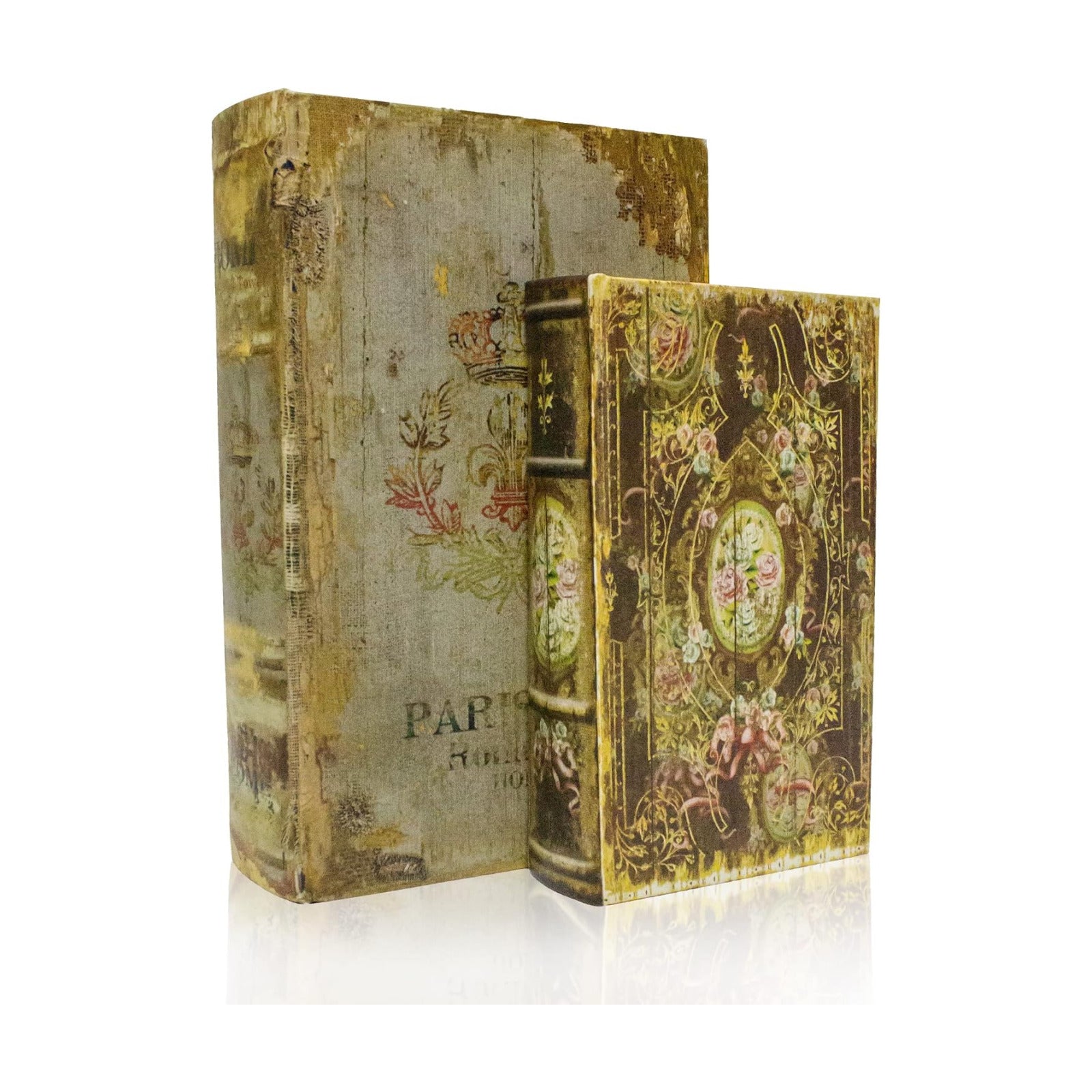 Trinket Keepsake Storage Boxes Shaped Storage Box Vintage Style / Medal Pattern / Set of 2