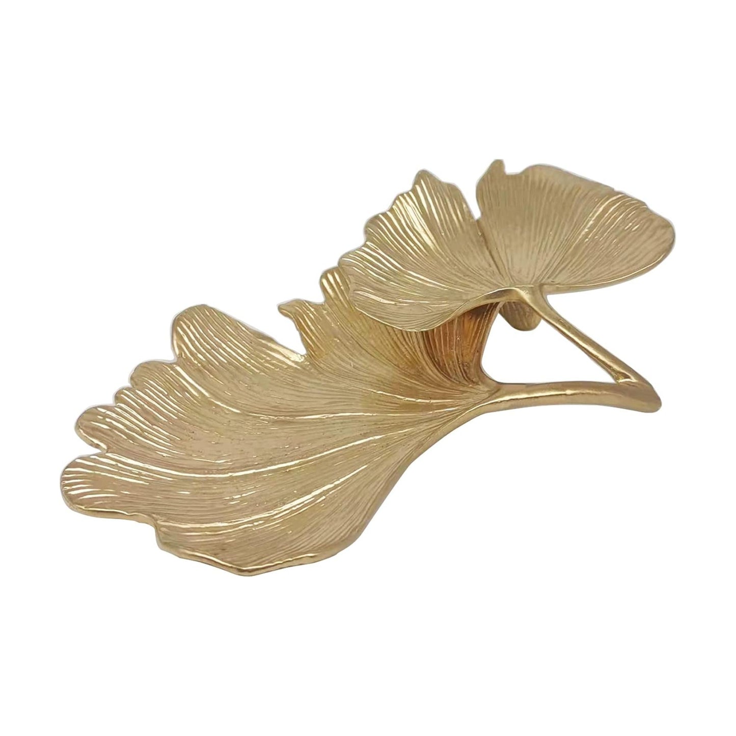 Trinket Dish Vanity Tray for Dresser Christmas / 2-tier Ginkgo -gold