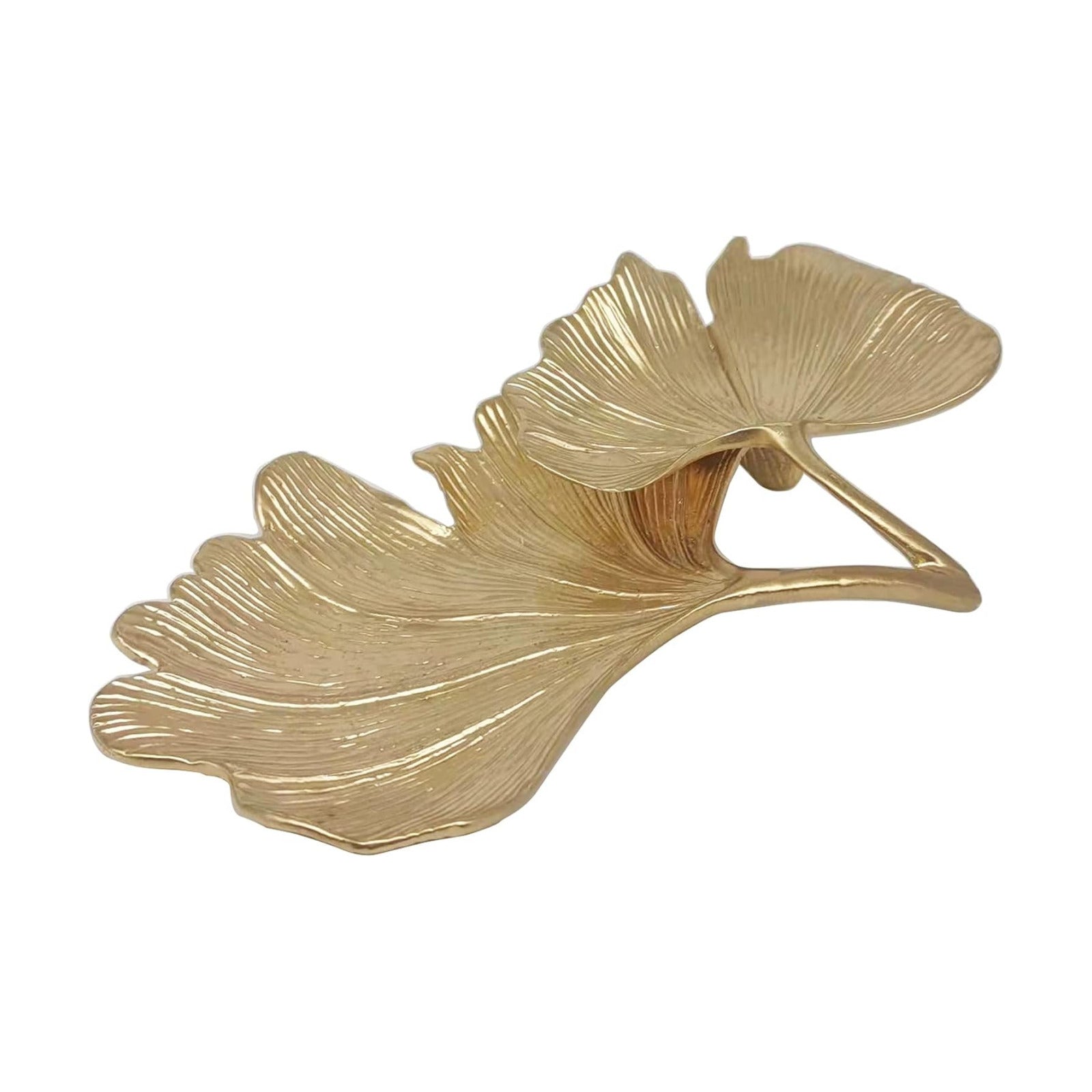 Trinket Dish Vanity Tray for Dresser Christmas / 2-tier Ginkgo -gold