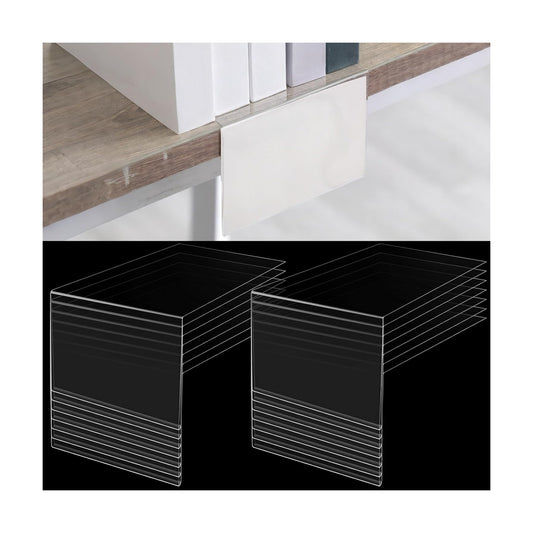 Moveable Shelf Label Holders Shelves Tags Moveable Library Markers / 6.2 x 4.13 / Clear / Set of 15