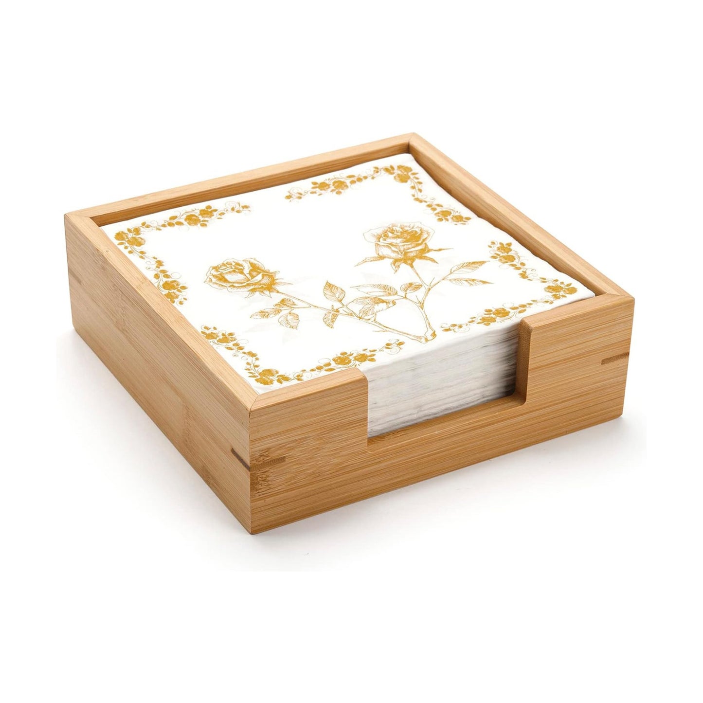 Wood Napkin Tray / 7.5 x 7.5 x 2.5