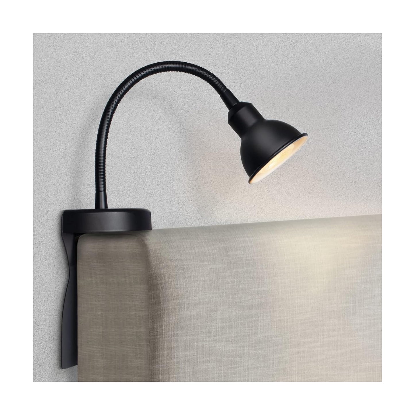 Patented Innovative Design Headboard Reading Light. No Drilling Golden Book Light for Bedtime Reading. Dimmable LED