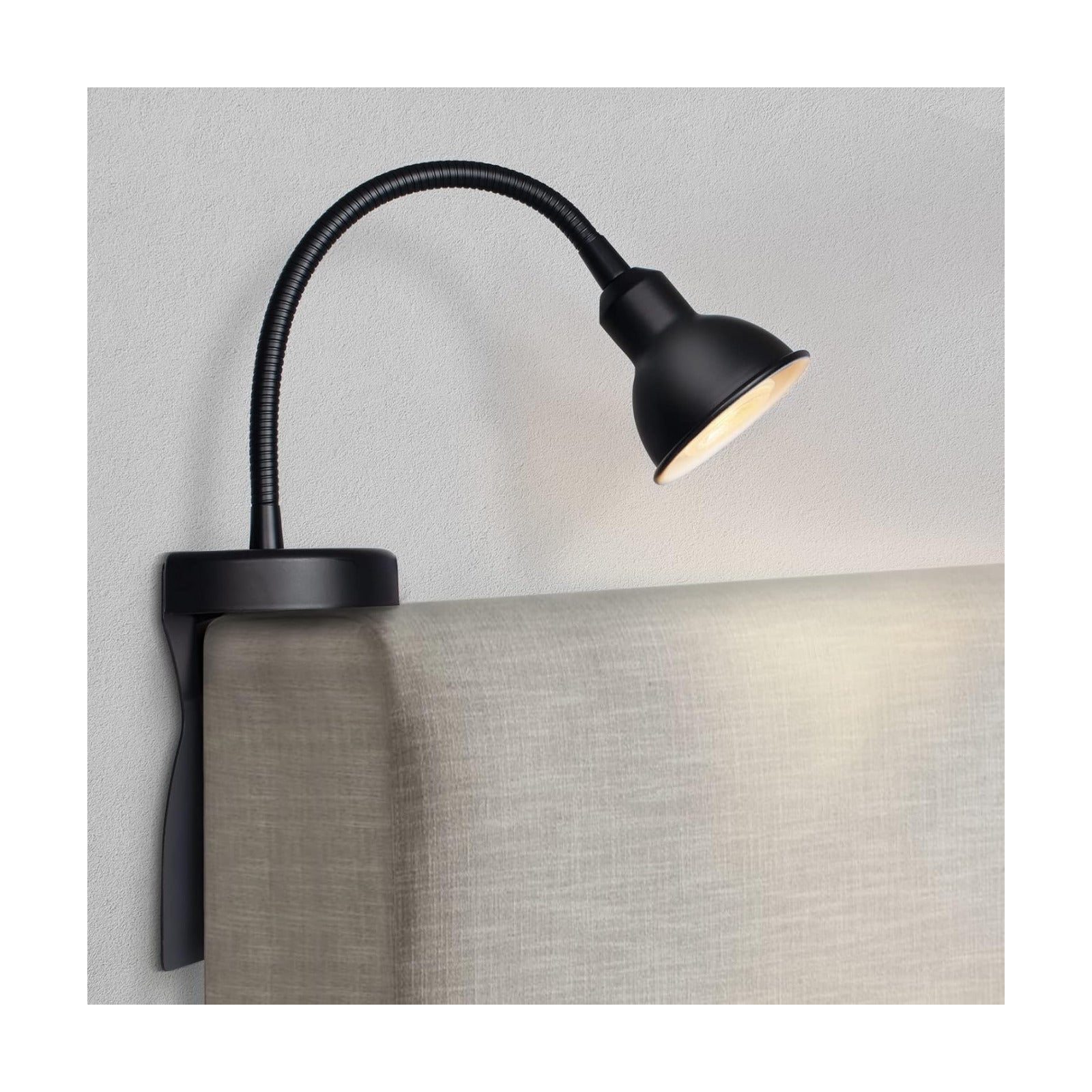 Patented Innovative Design Headboard Reading Light. No Drilling Golden Book Light for Bedtime Reading. Dimmable LED