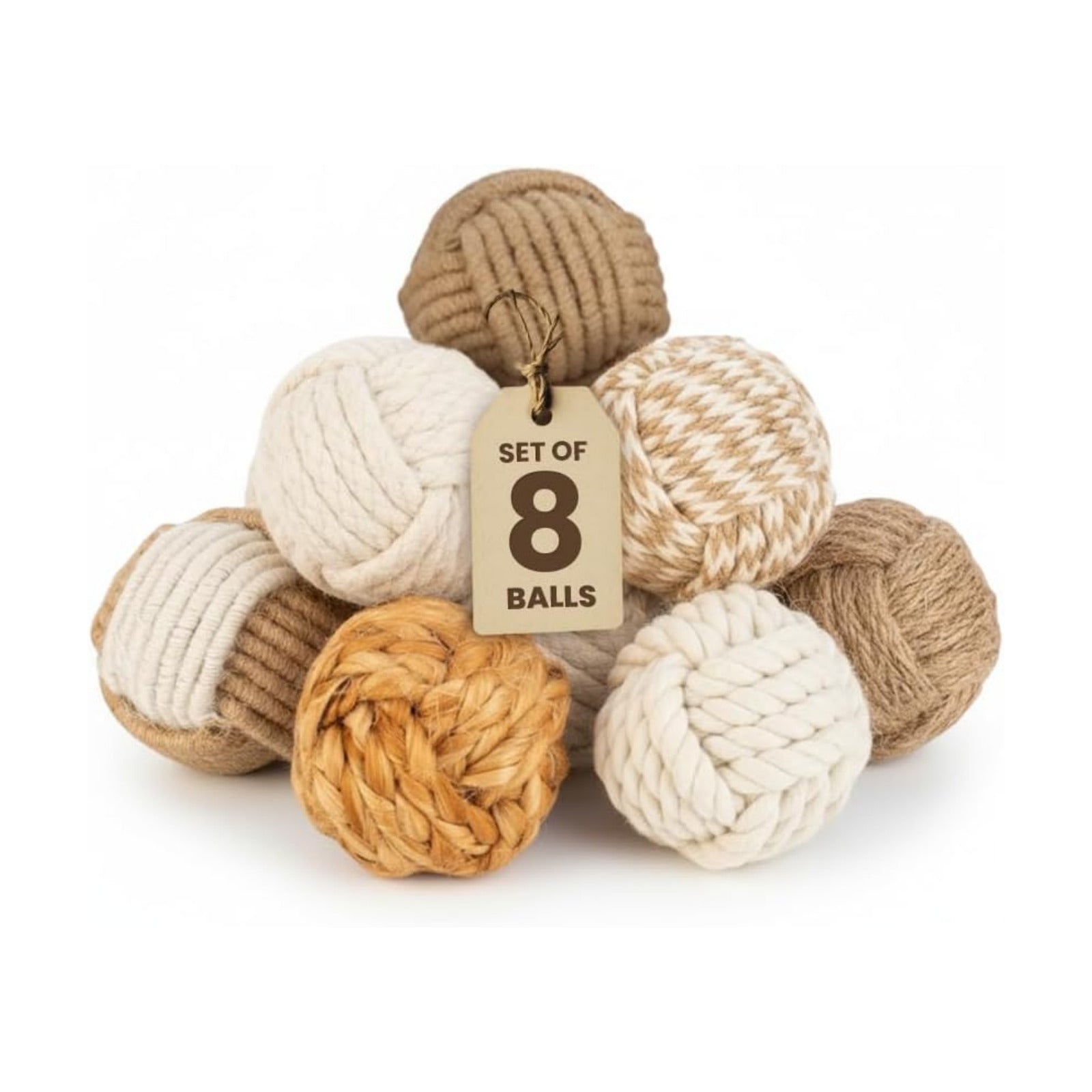 Weeding Décor / Jute & Cotton / Set of 8