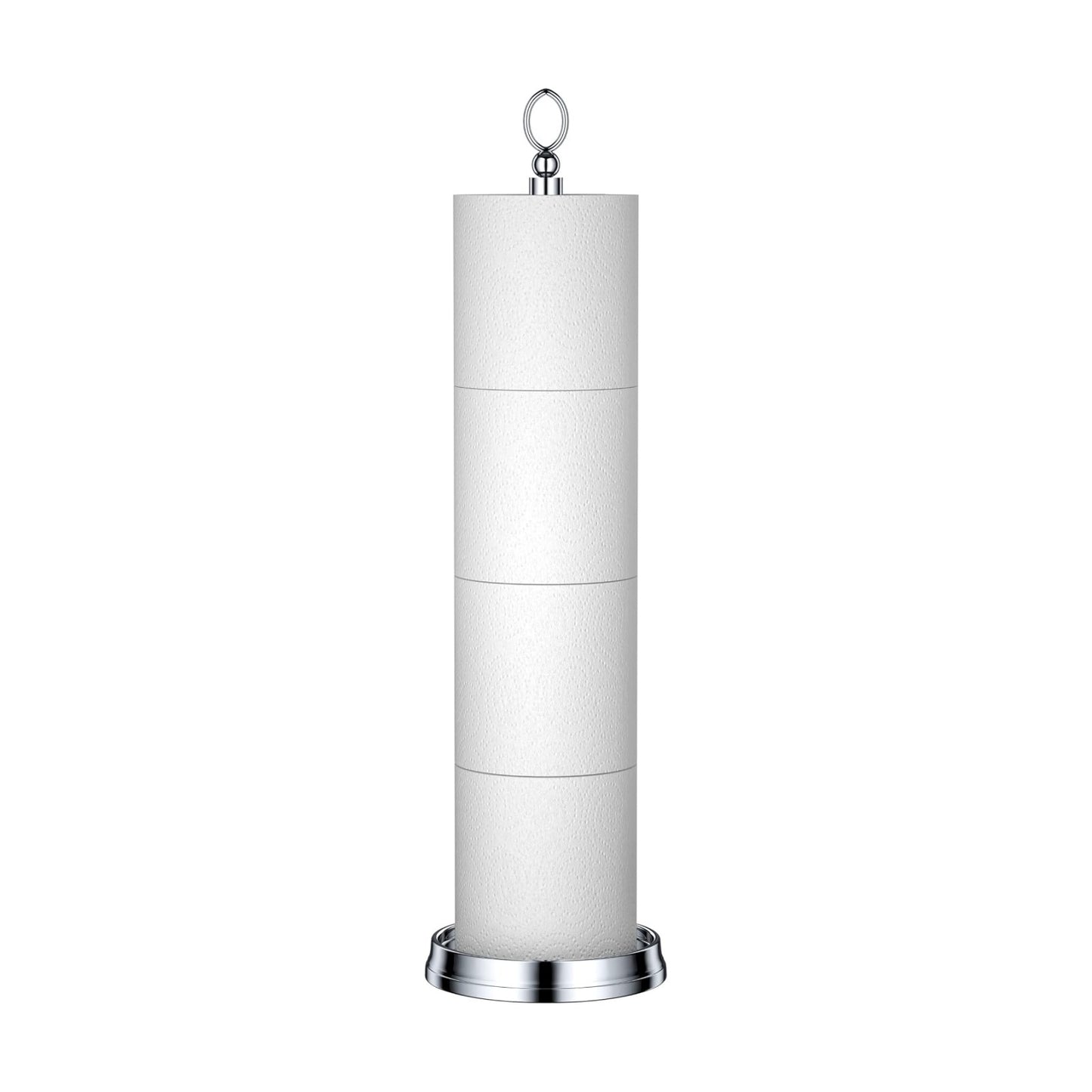 ROLABAM Heavy Weighted Toilet Paper Holder (with Reserve Function) Free Standing Toilet Paper Storage，Spare Toilet