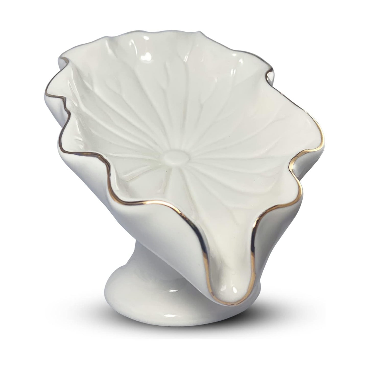 Lotus Leaf Soap Holder / White