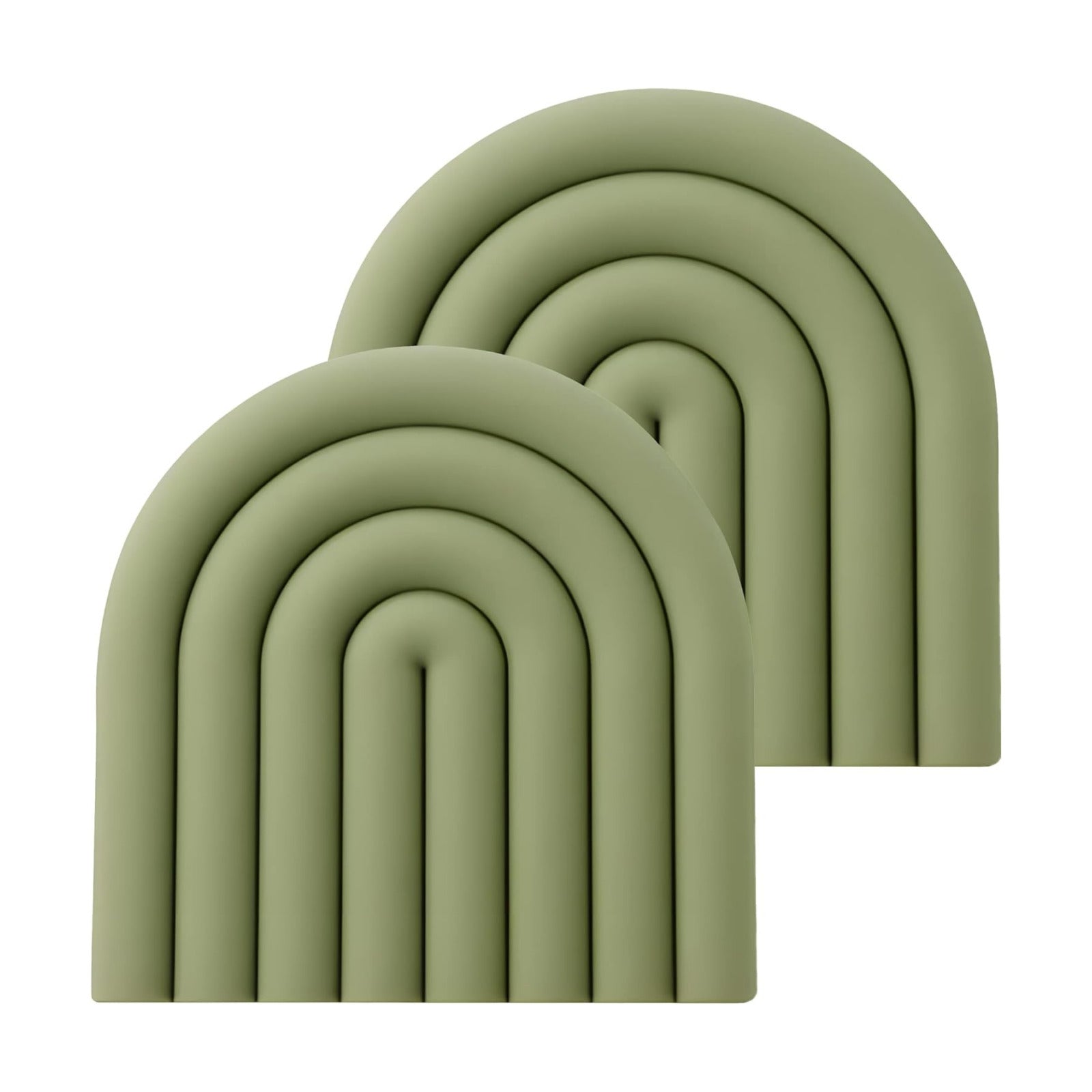 Pot Holders / Modern Heat Resistant Mats / Muted Green