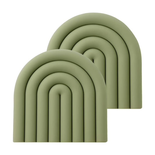 Pot Holders / Modern Heat Resistant Mats / Muted Green