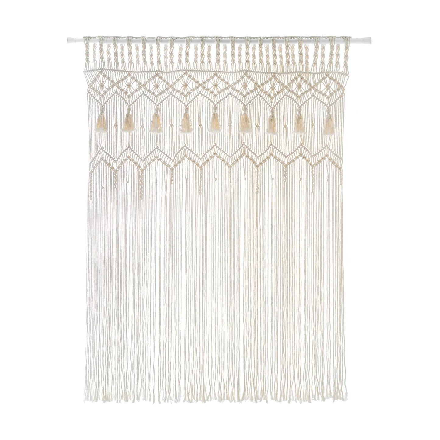 Macrame Curtain Large Boho Woven Wall Hanging Window Curtains Handmade Bohemian / 42"W x 62.9"L