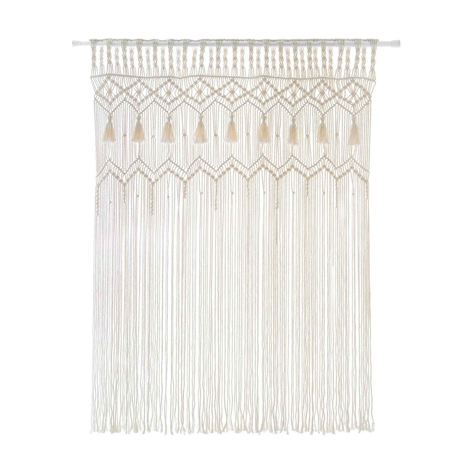 Macrame Curtain Large Boho Woven Wall Hanging Window Curtains Handmade Bohemian / 42"W x 62.9"L