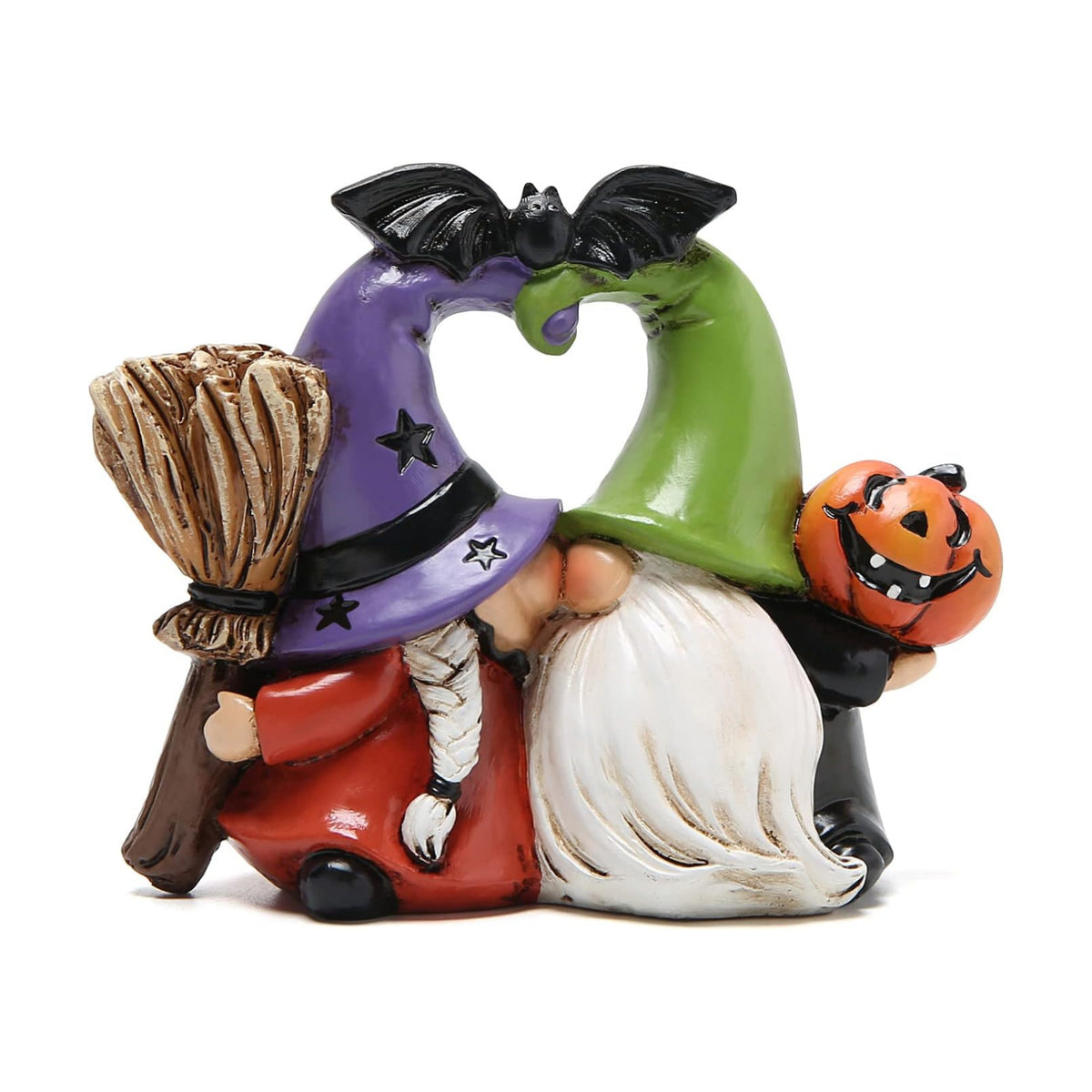 Hodao Halloween Gnome Decoration, Couple Elf Figurine Decor Indoor