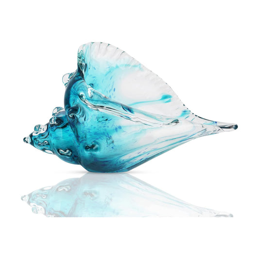modern green sea glass art decorative conch statue / Conch - Fairy Green