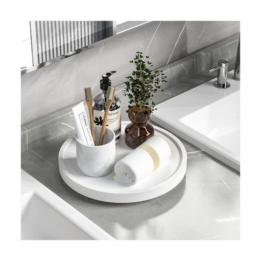 Bamboo Kitchen Sink Countertop Organizer for Keep Glass / White / 10 x 10 x 1.5