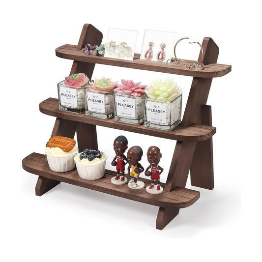 Wooden Display Stand / Walnut-3tier