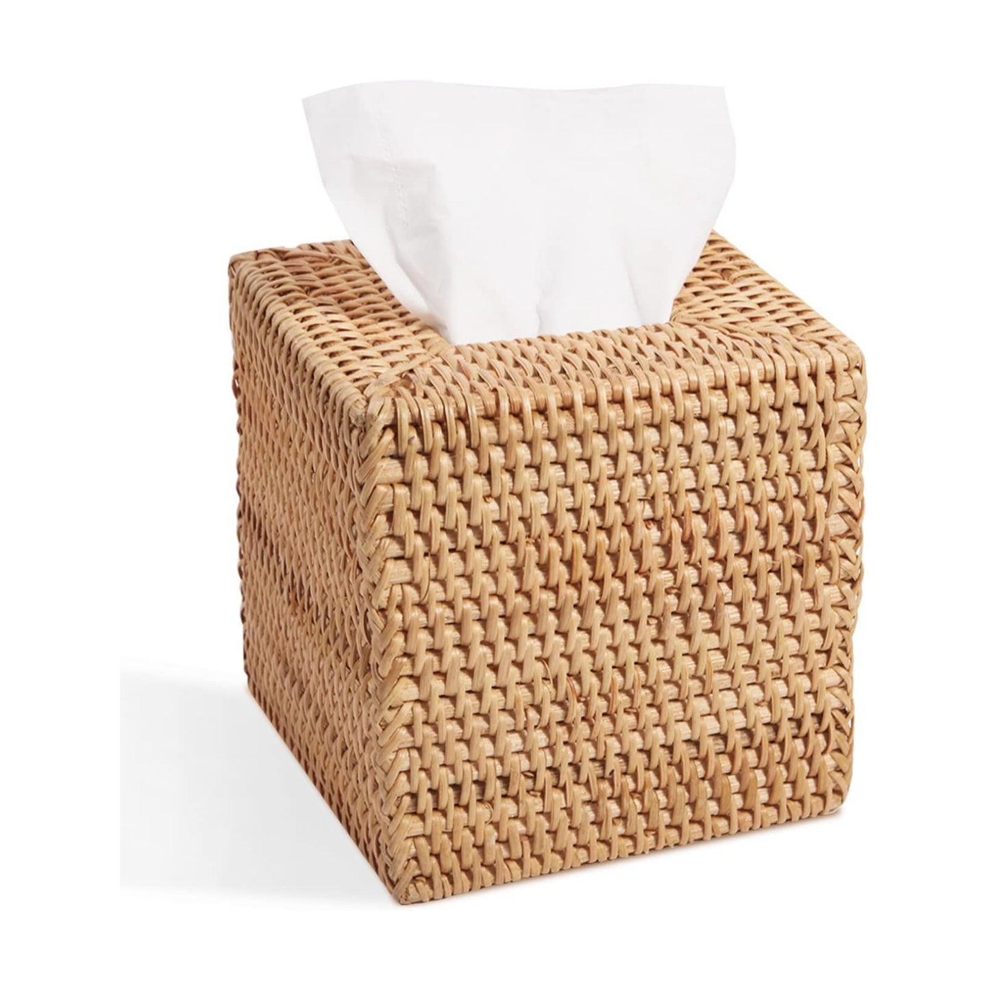 Rattan Tissue Box Cover / Natural