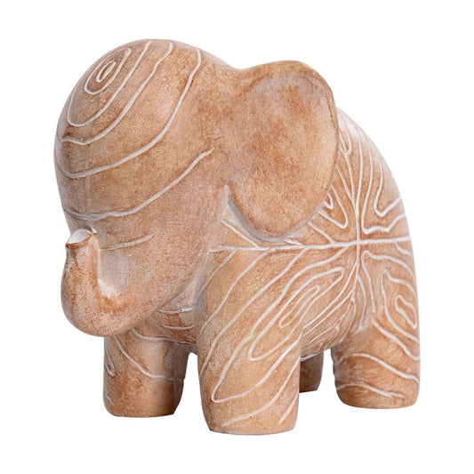 Elephant Statue / Wooden Elephant Gift for Women / Small Wood Elephant