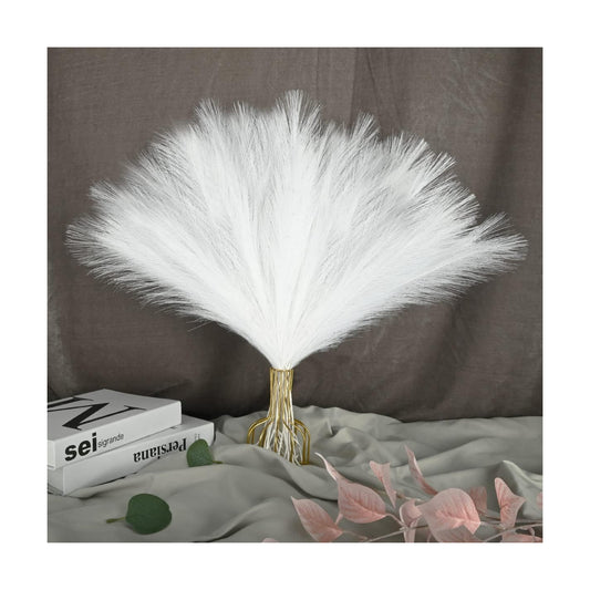Small Artificial Pampas Grass Decor for Vase / White / 24 / 24 Inch / Set of 12