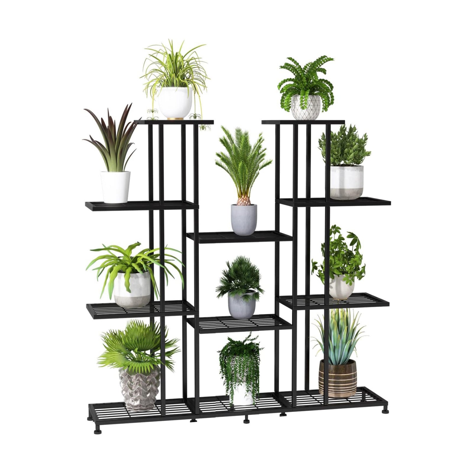 Twhep Heavy Duty Metal Plant Stand, large Multifunctional Plant Stand for Indoor Outdoor, for Tall Large Rack for