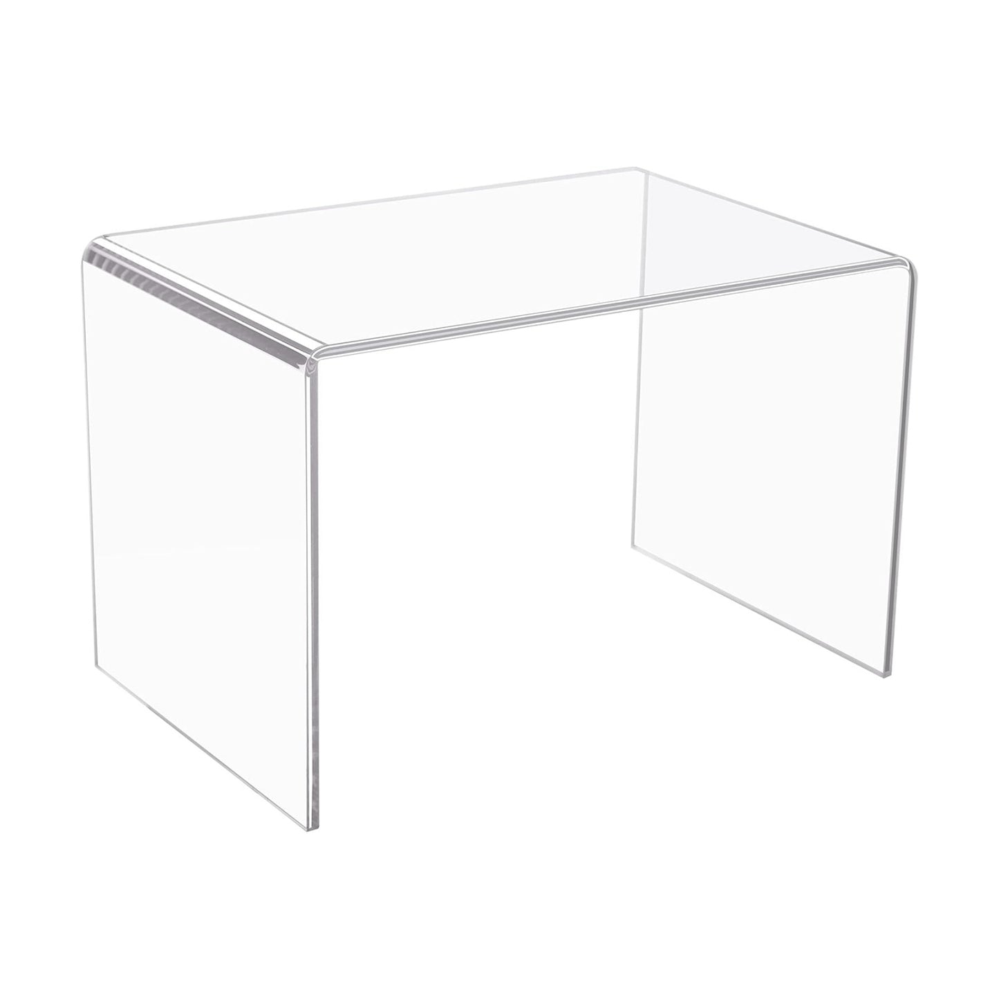 1-Piece 5MM Thickness Strong Acrylic Rectangular Riser for Retail / Clear