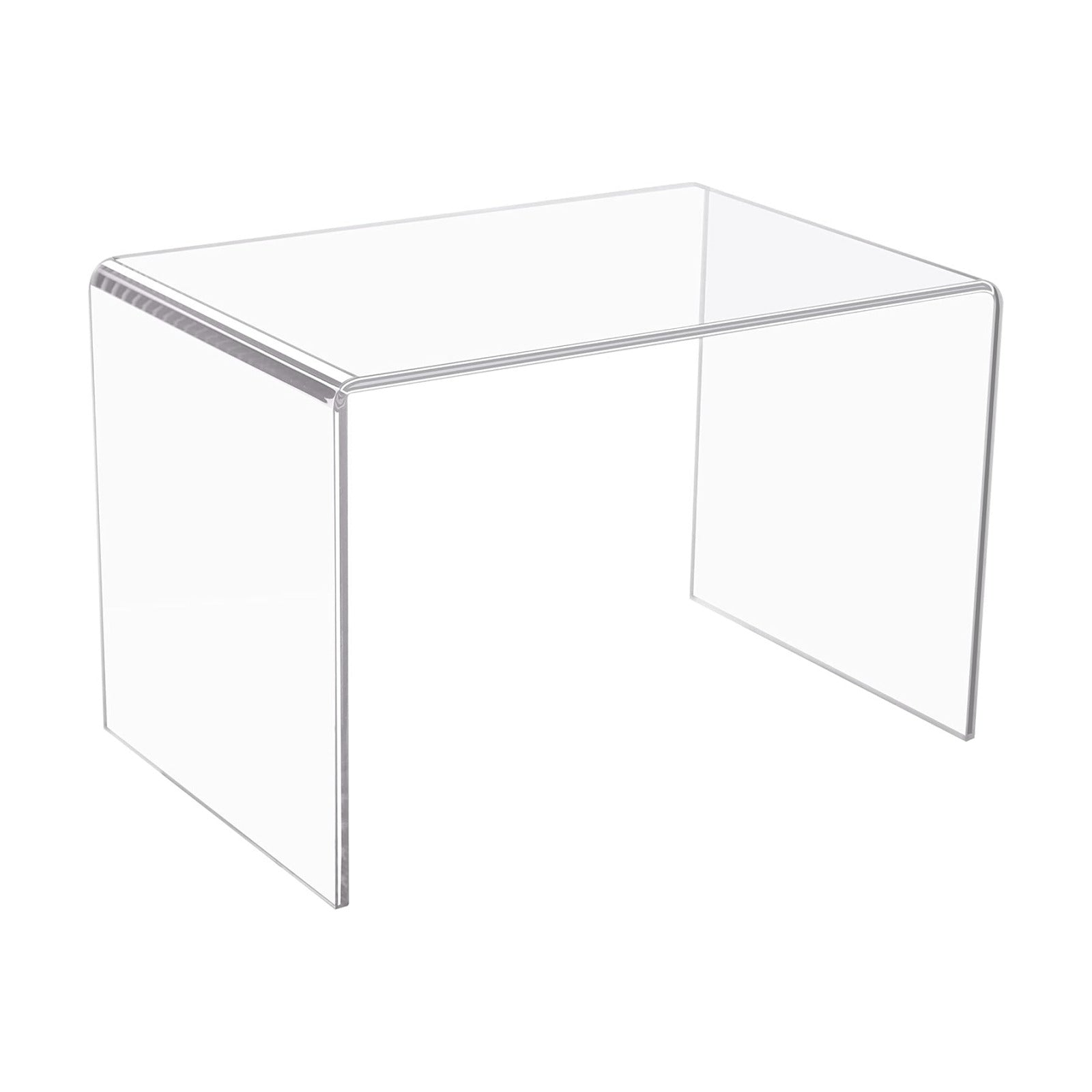1-Piece 5MM Thickness Strong Acrylic Rectangular Riser for Retail / Clear