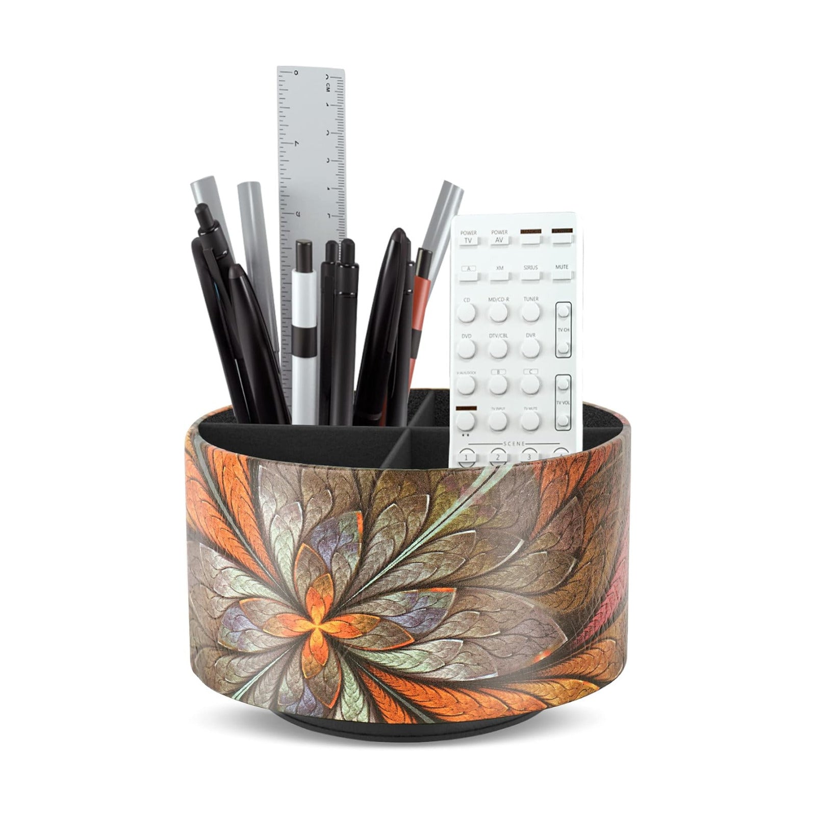 Remote Control Holder / 1-orange Flower / 360 Degree Rotation