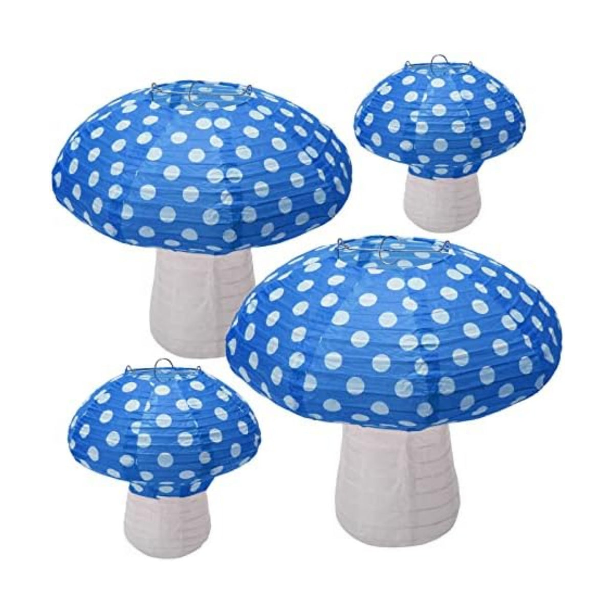 Windspeed 4Pcs Mushroom Shaped Paper Lanterns 8 &12 Inch Mushroom Lanterns