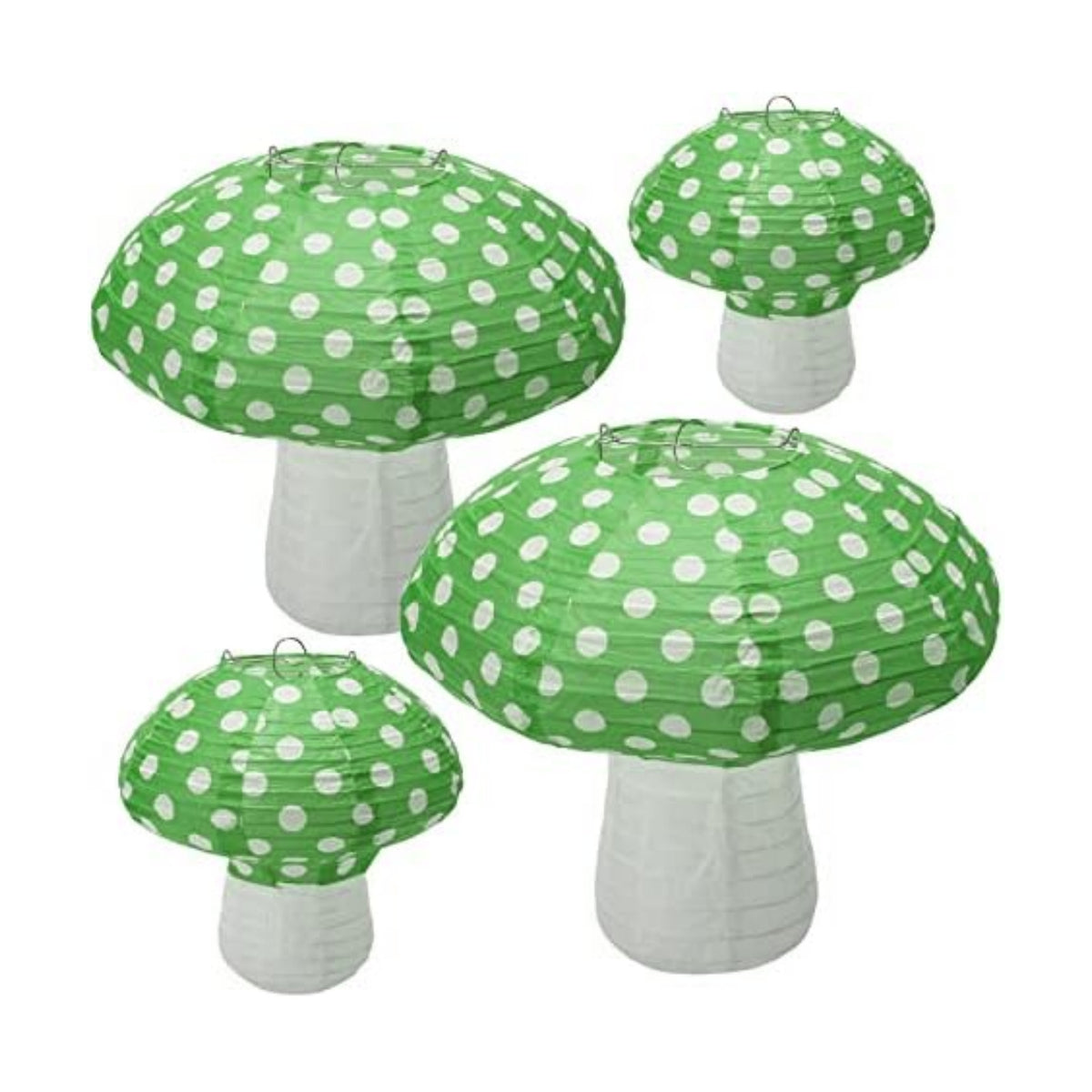 Windspeed 8Pcs Mushroom Shaped Paper Lanterns 8 &12 Inch Mushroom Lanterns