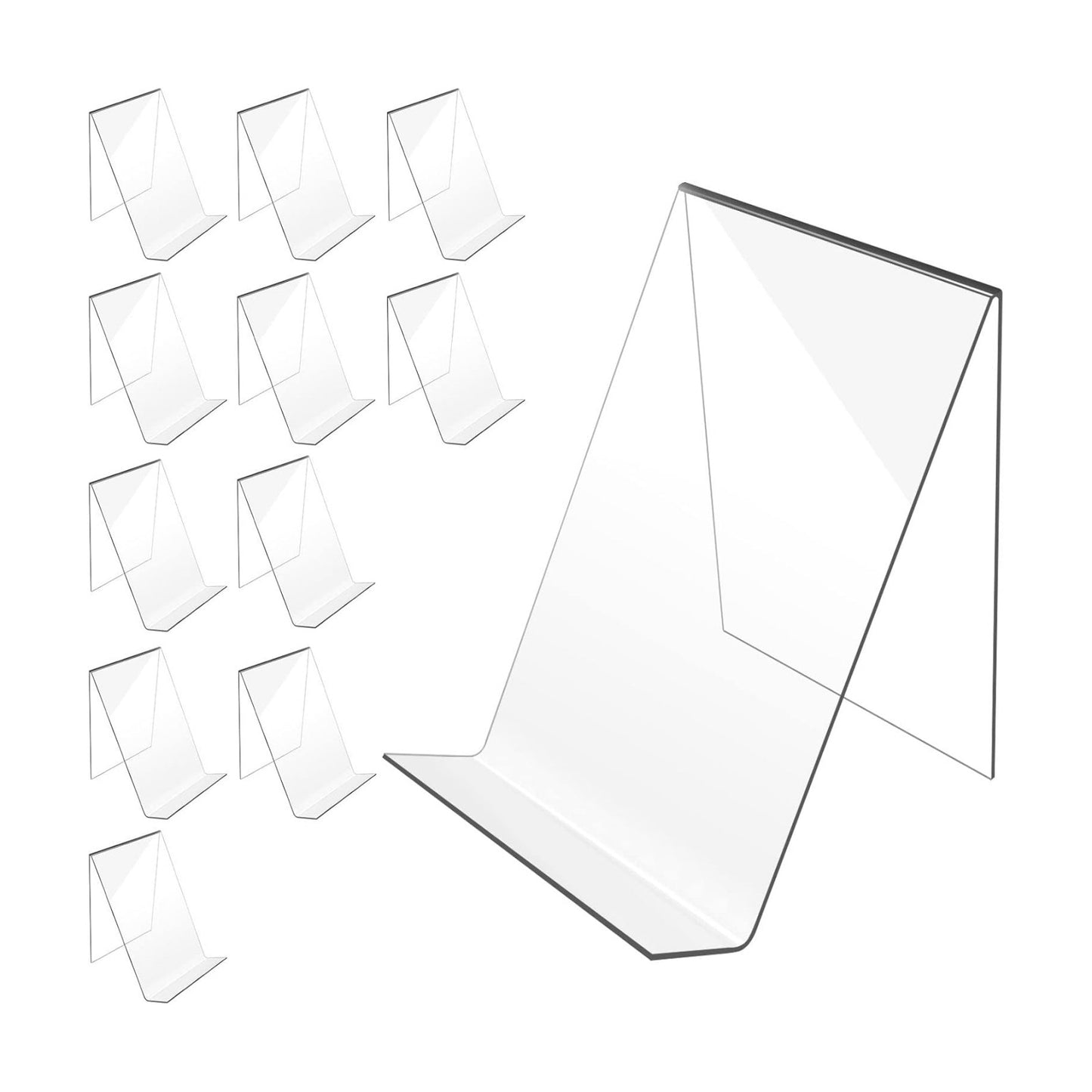 Acrylic Book Stand / Clear 3mm/thick / 4 x 5 / Set of 12