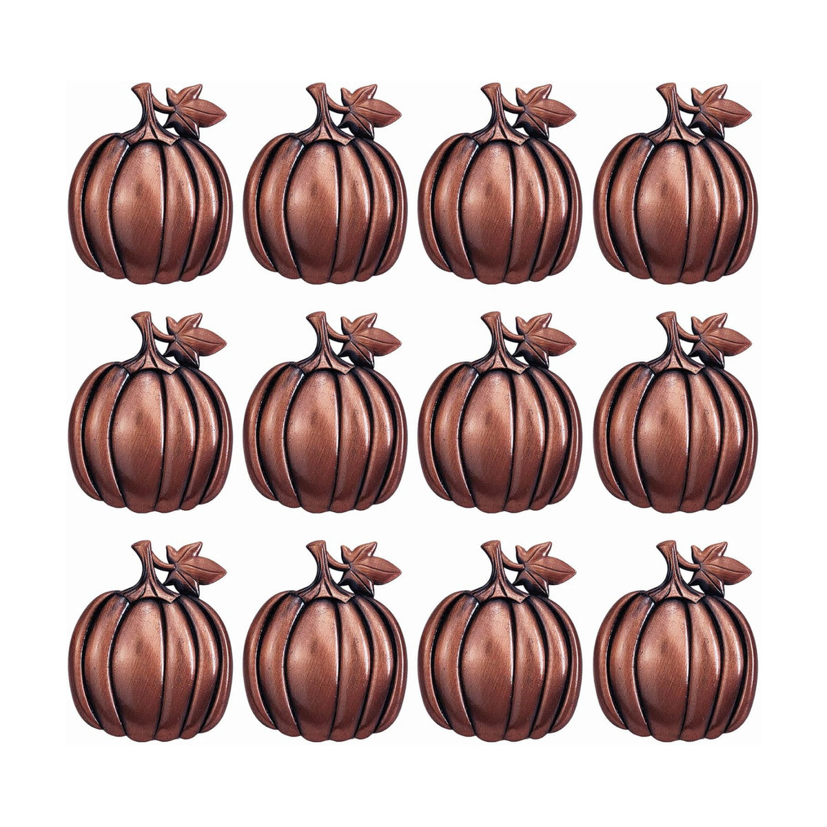 STMK Set of 12 Thanksgiving Day Napkin Rings, Rustic Harvest Pumpkin Napkin Rings Alloy Napkin Holder for Halloween Fall Thanksgiving Day Table Decorations