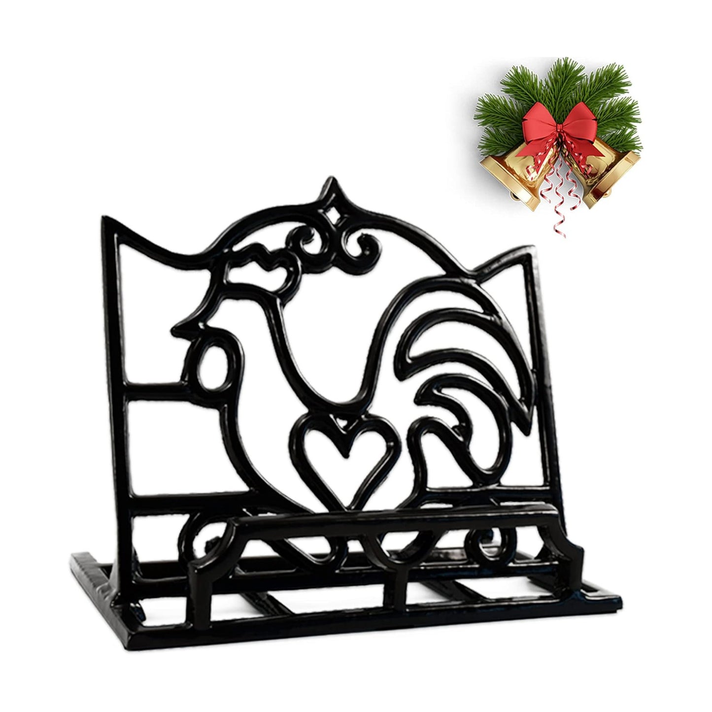 Cookbook Stand, Cast Iron Heavy-Duty Recipe Book Holder, Kitchen Vintage Recipe Book Holder, Reading Rest Holder for