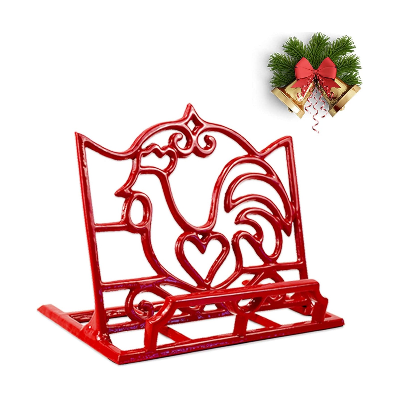 Cookbook Stand, Cast Iron Heavy-Duty Recipe Book Holder, Kitchen Vintage Recipe Book Holder, Reading Rest Holder for