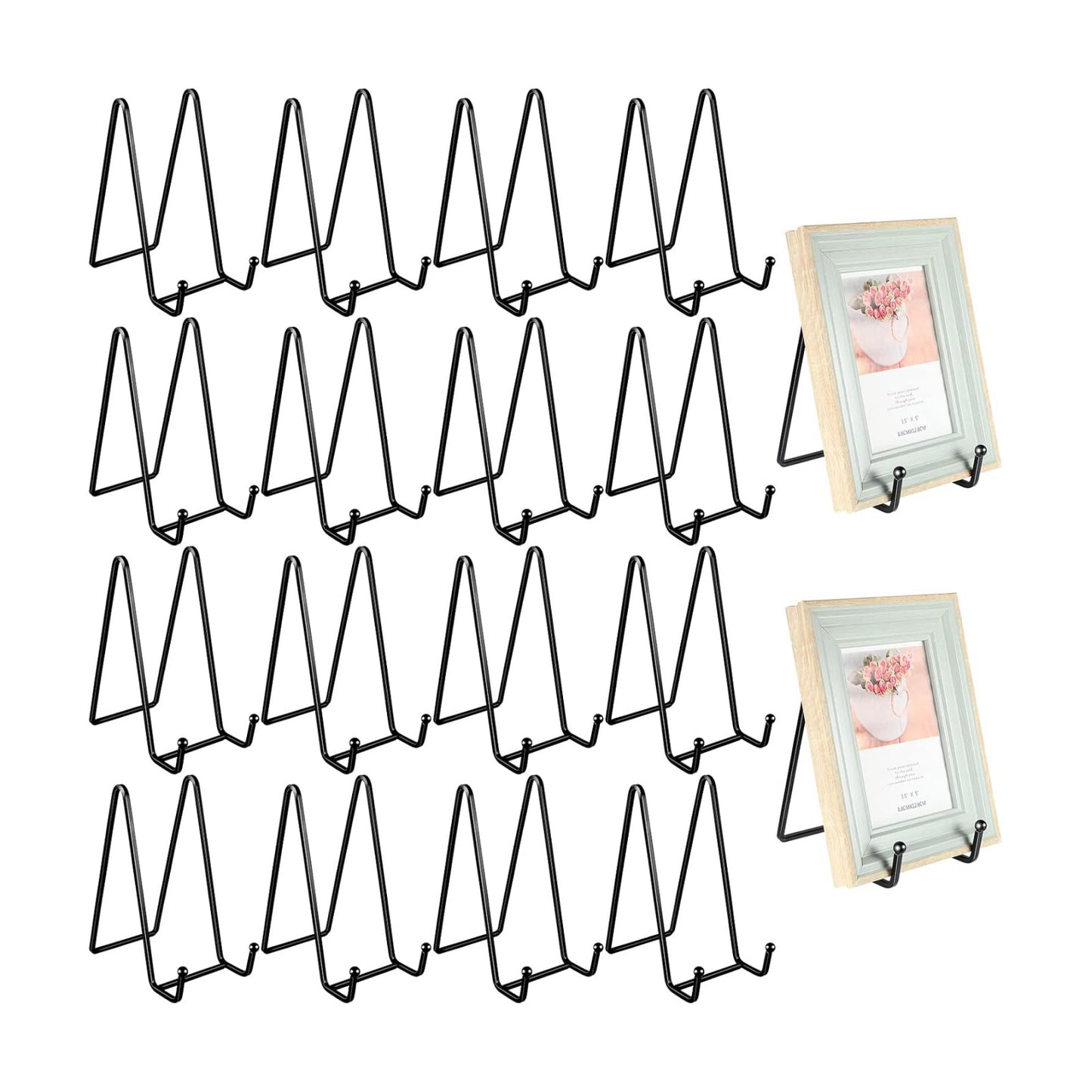 Plate Stands for Display Plate Holder Display Stands Picture Frame Holder Metal / 6 Inch / Set of 18