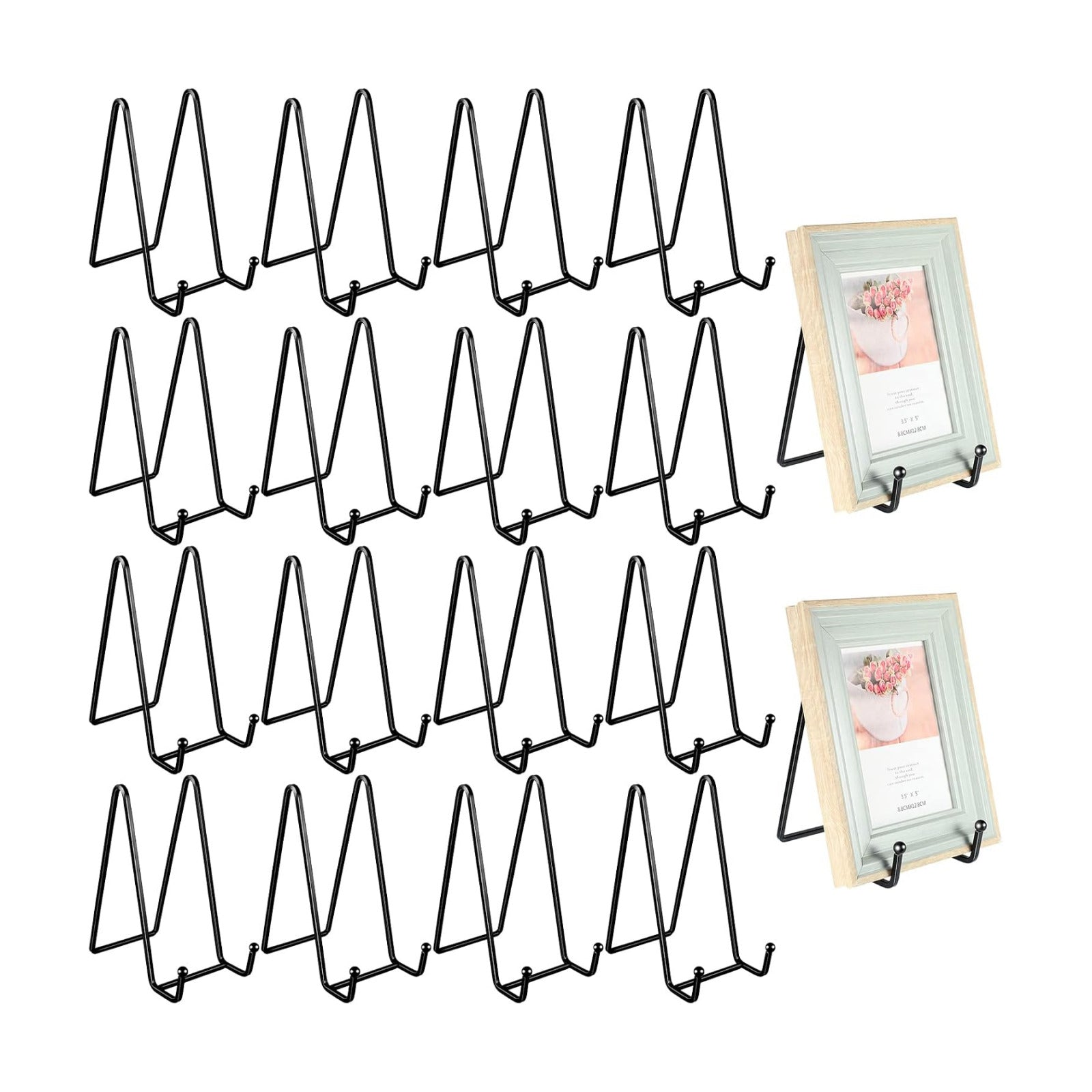 Plate Stands for Display Plate Holder Display Stands Picture Frame Holder Metal / 6 Inch / Set of 18