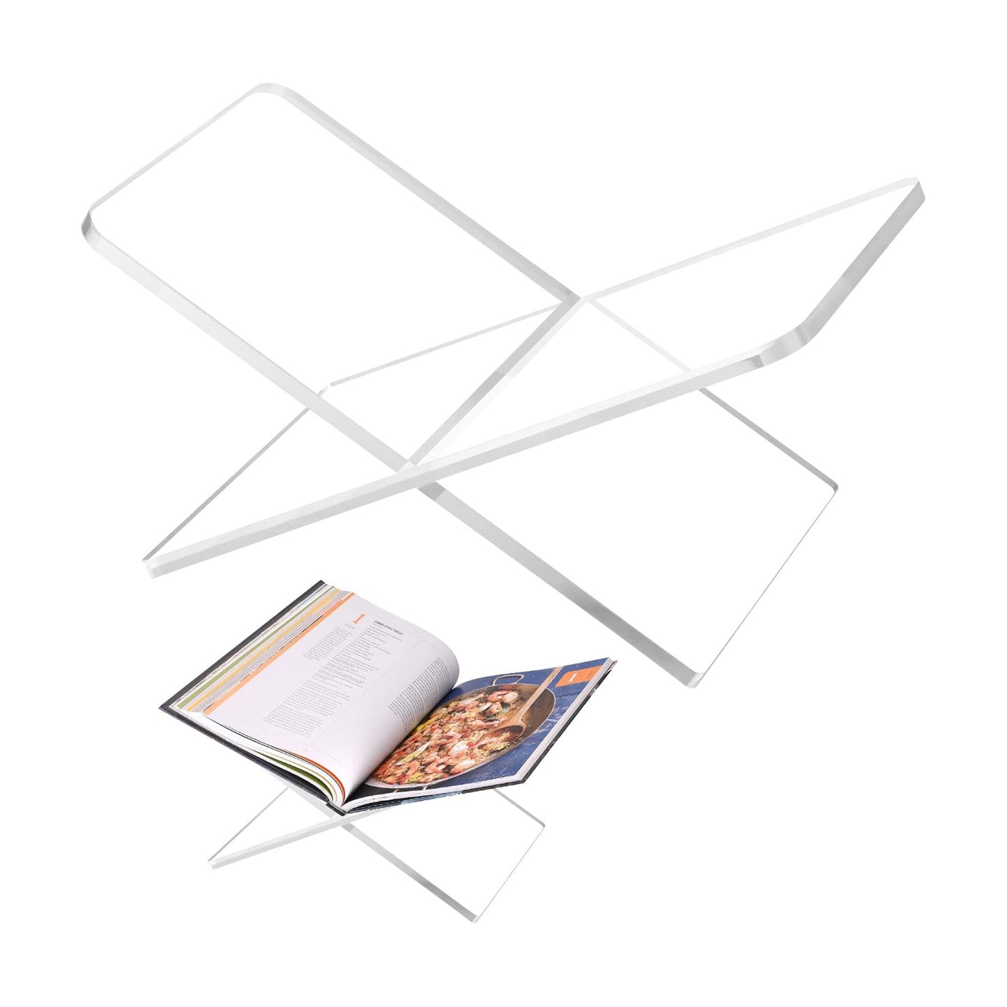 Acrylic Book Holder in Open Large Book Display Stand / Transparency / Standard / 11 x 7 x 6