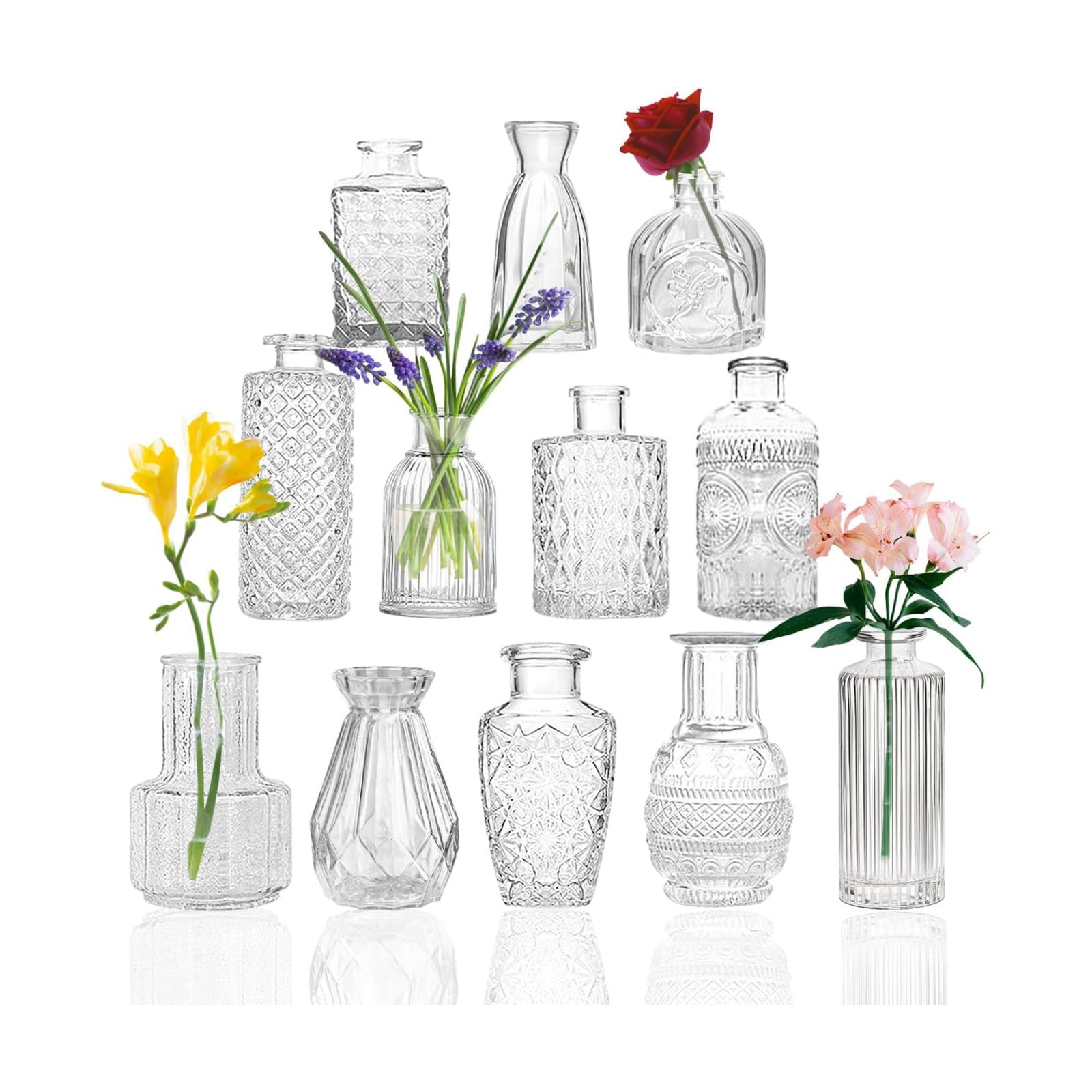 Glass Vase / Mini Vases for Centerpieces / Clear / Set of 40