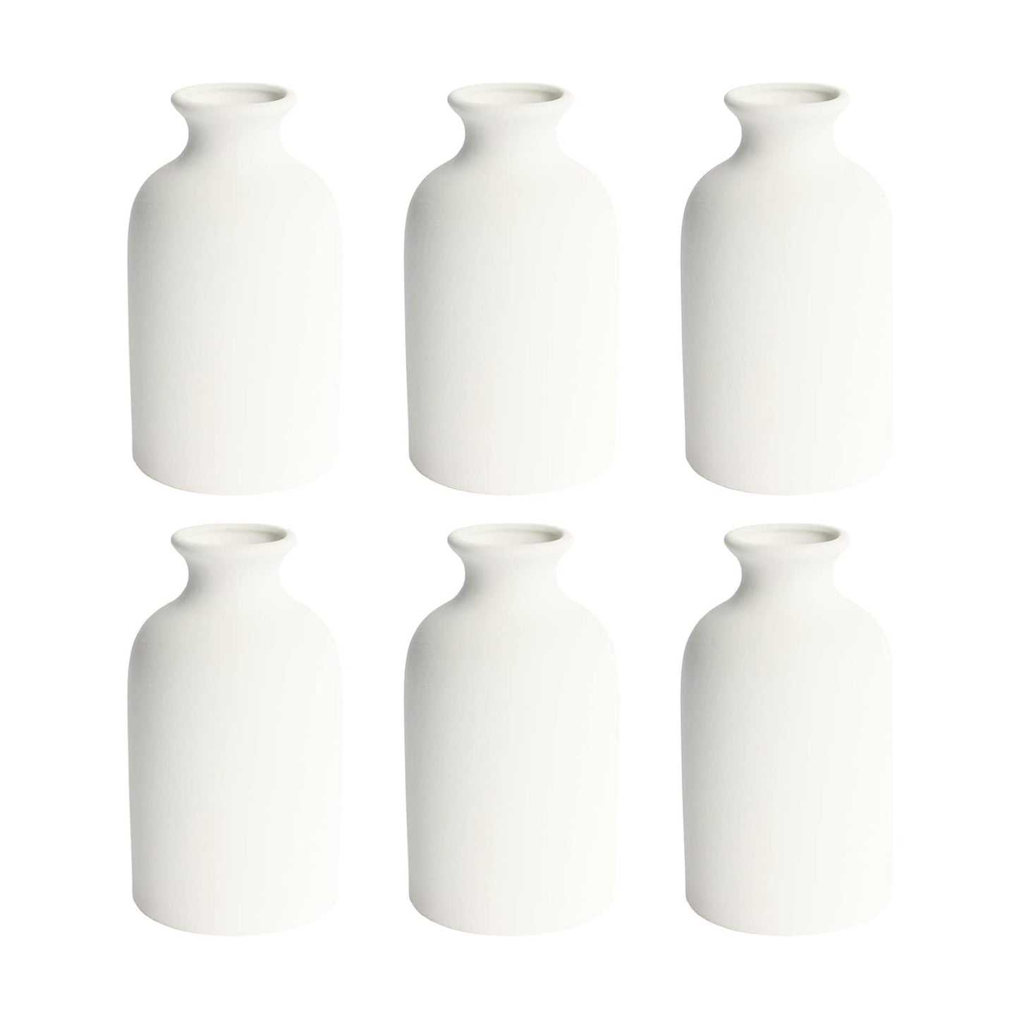 White Vase Ceramic Vases for Decor / Small / White-a / Set of 6