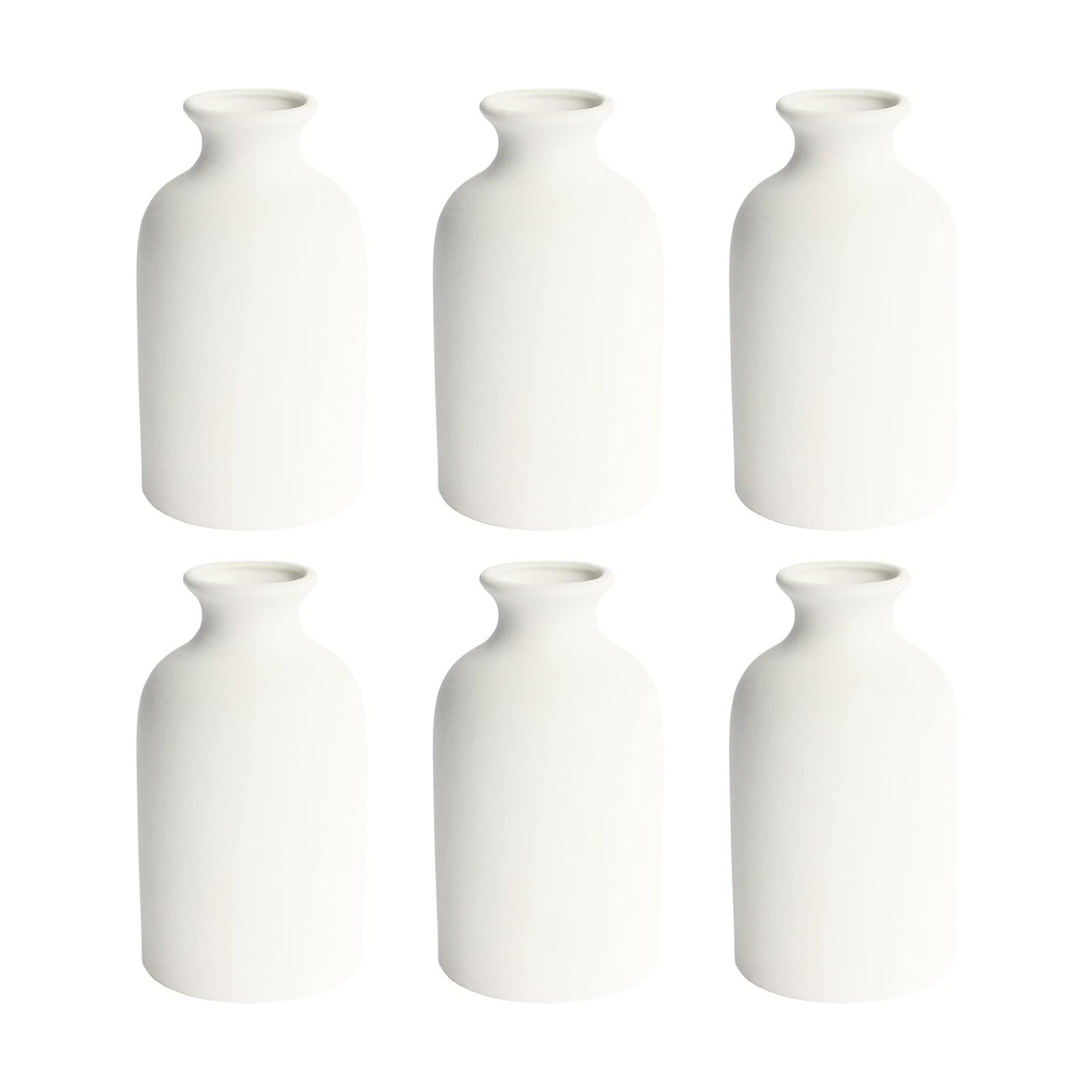 White Vase Ceramic Vases for Decor / Small / White-a / Set of 6