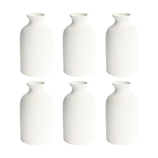 White Vase Ceramic Vases for Decor / Small / White-a / Set of 6