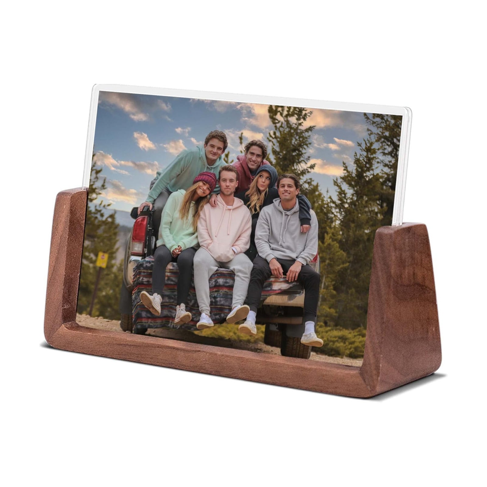 Solid Rustic Wooden Photo Frames / Horizontal / 5 x 7