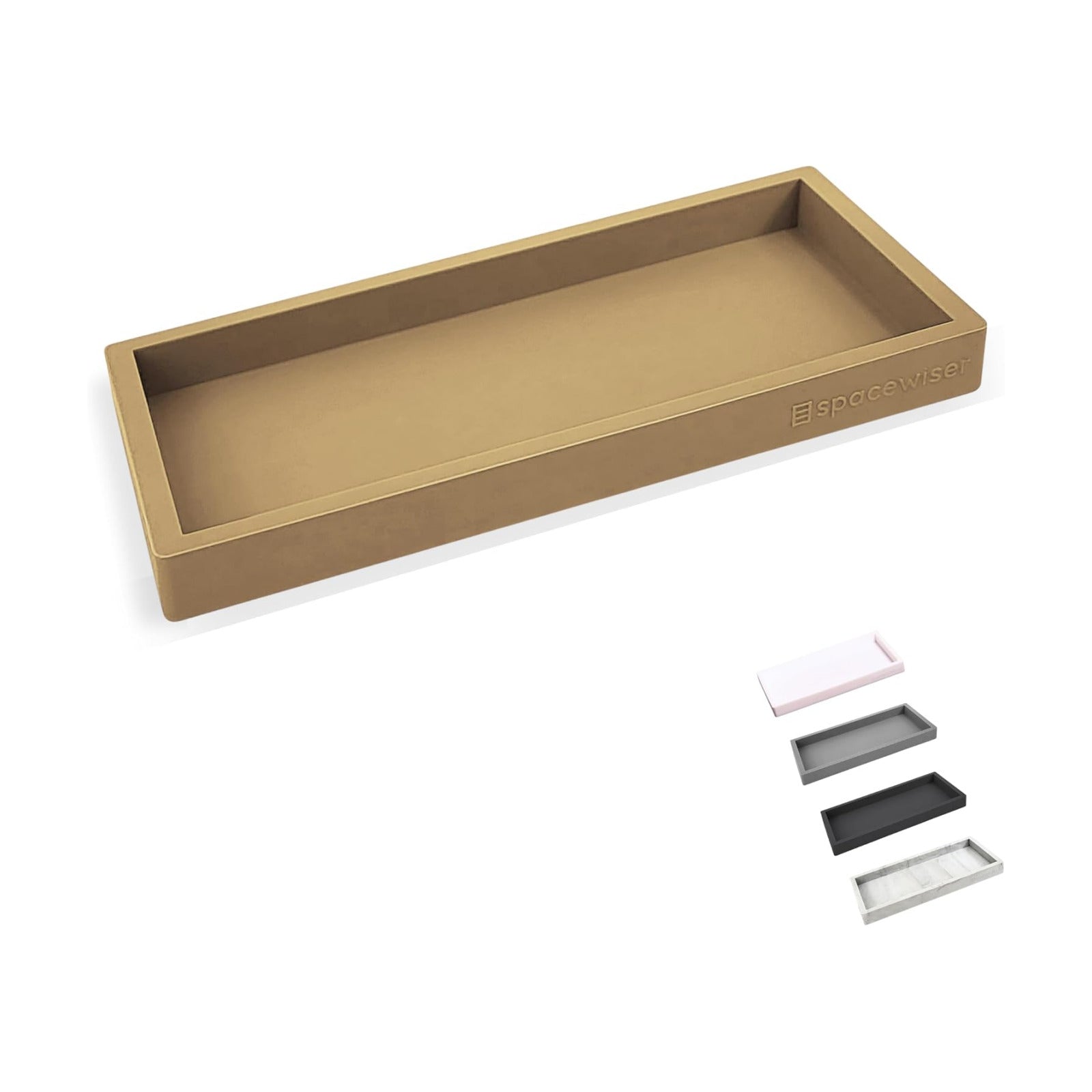 Flexible Bathroom Trays / Latte Tan / Small 7.7