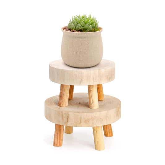 Mini Wooden Stool Display Stand / Set of 2