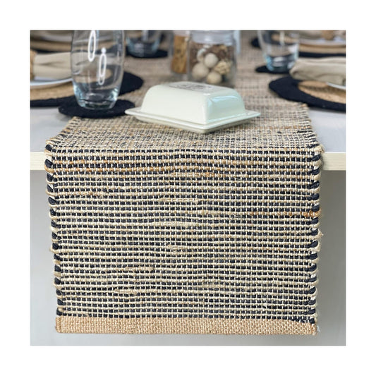 Natural Jute Table Runner 13x108 Inch – Vintage Boho Rustic Table Decor – Handwoven Long Table Runner in Natural Jute
