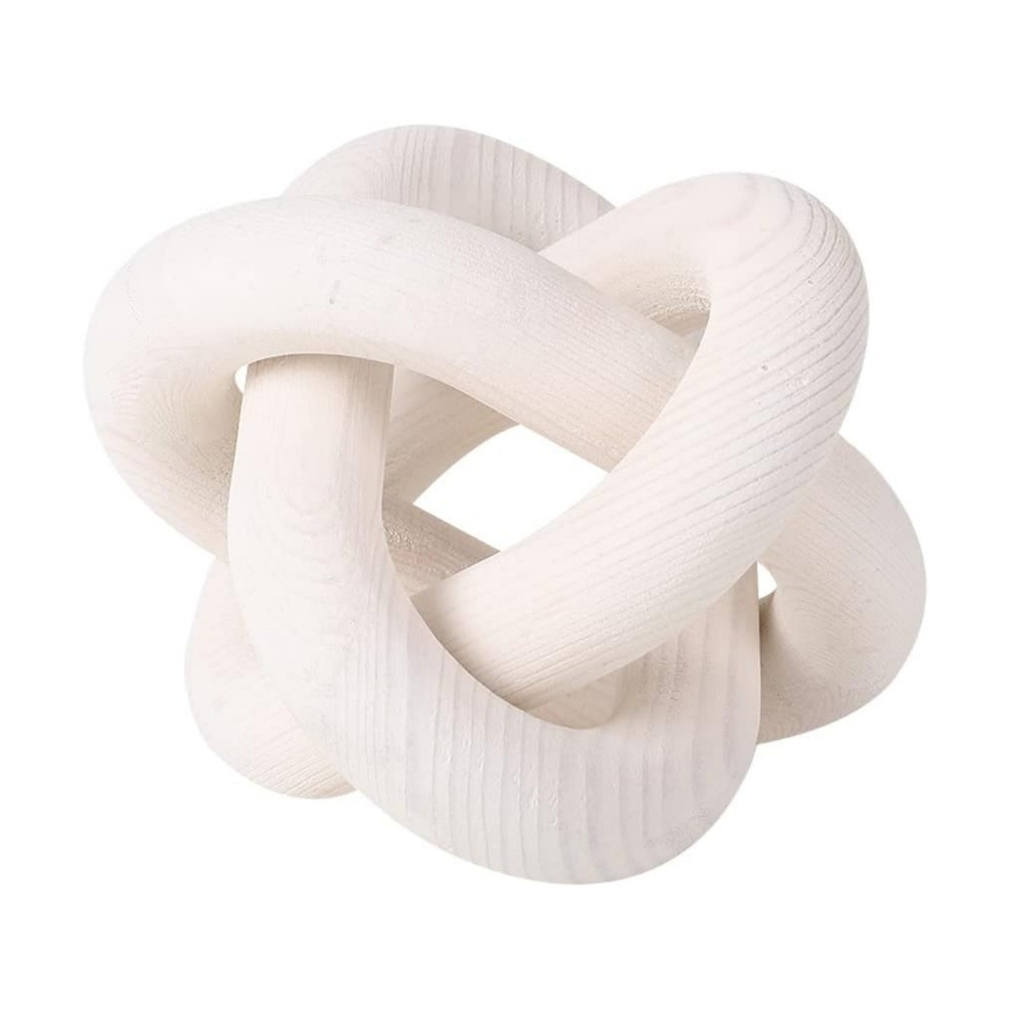Wood Knot Chain Link Decor / White