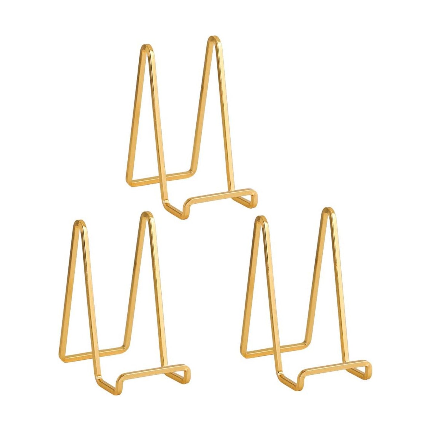 Metal Plate Stands for Display / Gold-6 Inch / 6 Inch / Set of 3